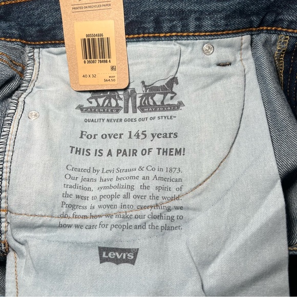 Big & Tall Levi's 550 Relaxed Fit Jeans-Size 40x32 - Picture 7 of 8